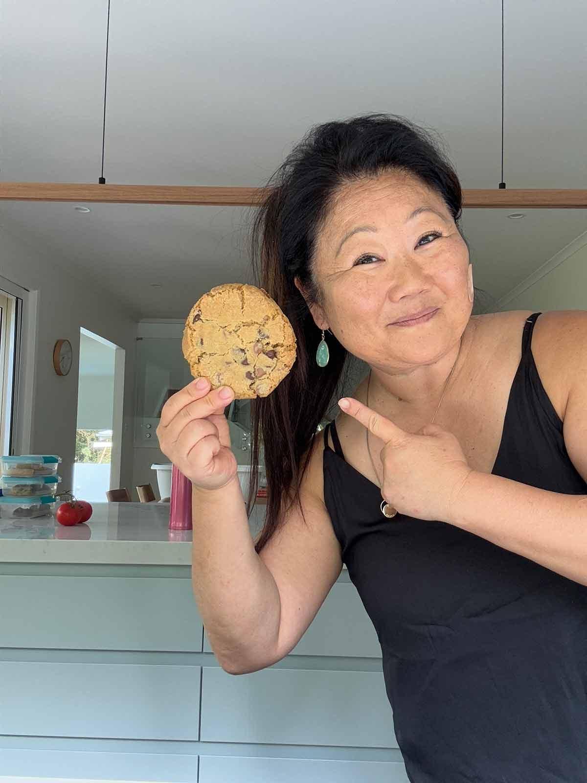 Chocolate chip cookie testing Nagi