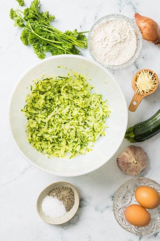 Zucchini Pancake Ingredients