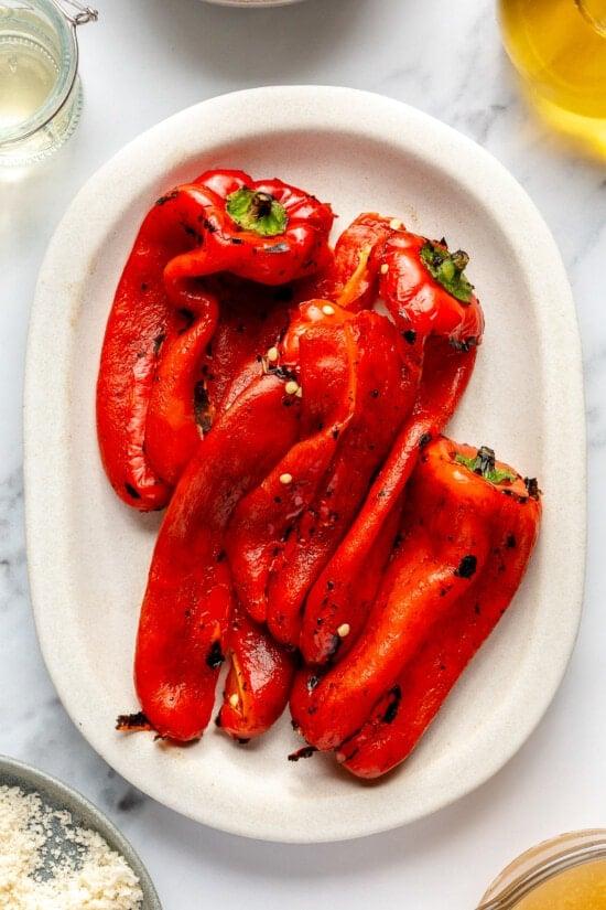 Roasted red peppers