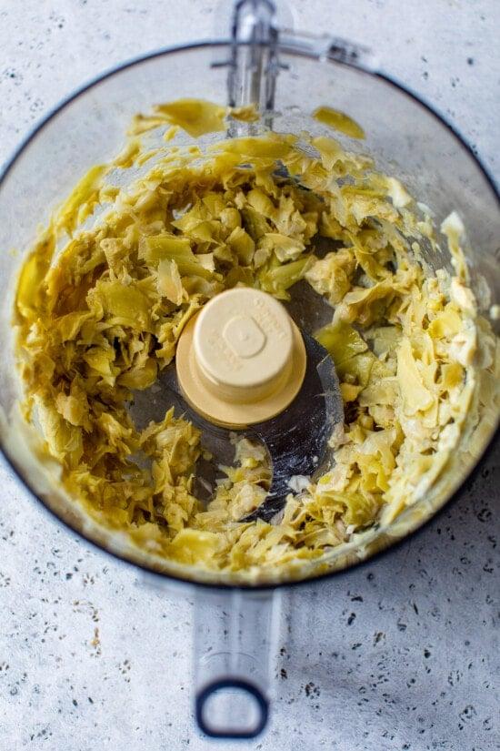 artichoke hearts in food processor