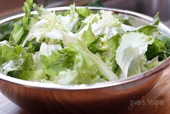 A bowl of escarole.