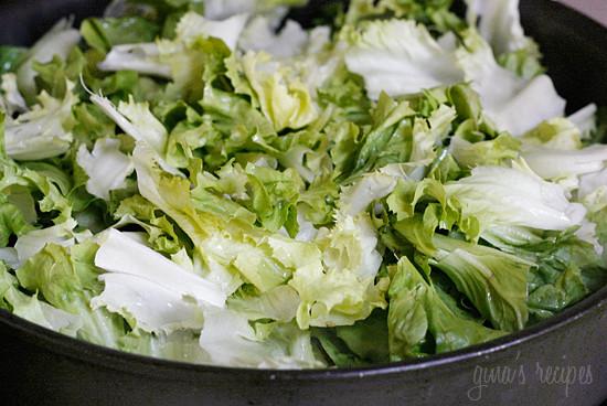 Escarole on a plate