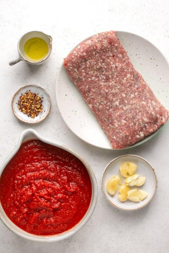 Crock Pot Pasta Sauce ingredients