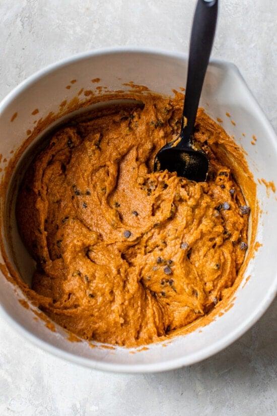 pumpkin muffin batter