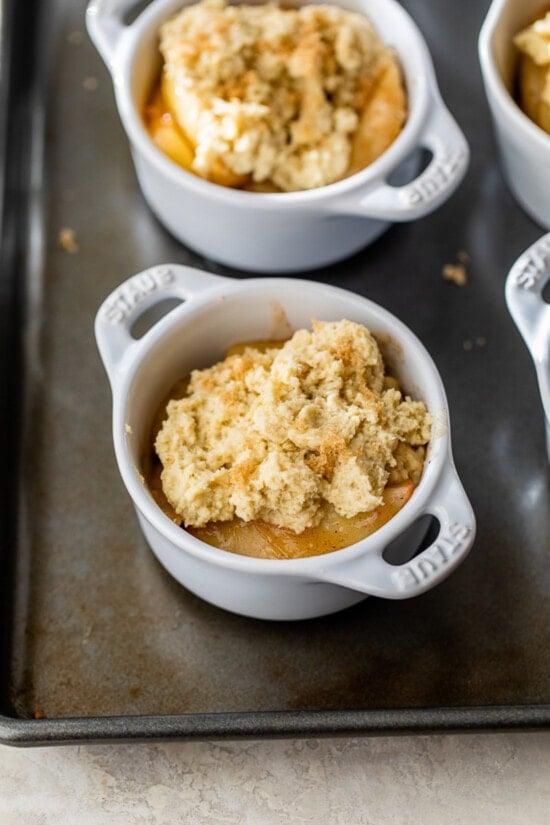 apples with cobbler topping