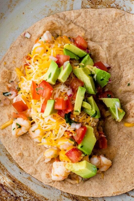 Shrimp Quesadilla filling