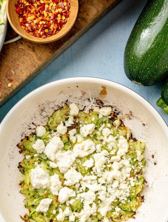 Feta Eggs with Zucchini