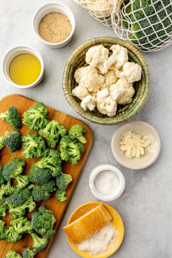 broccoli and cauliflower