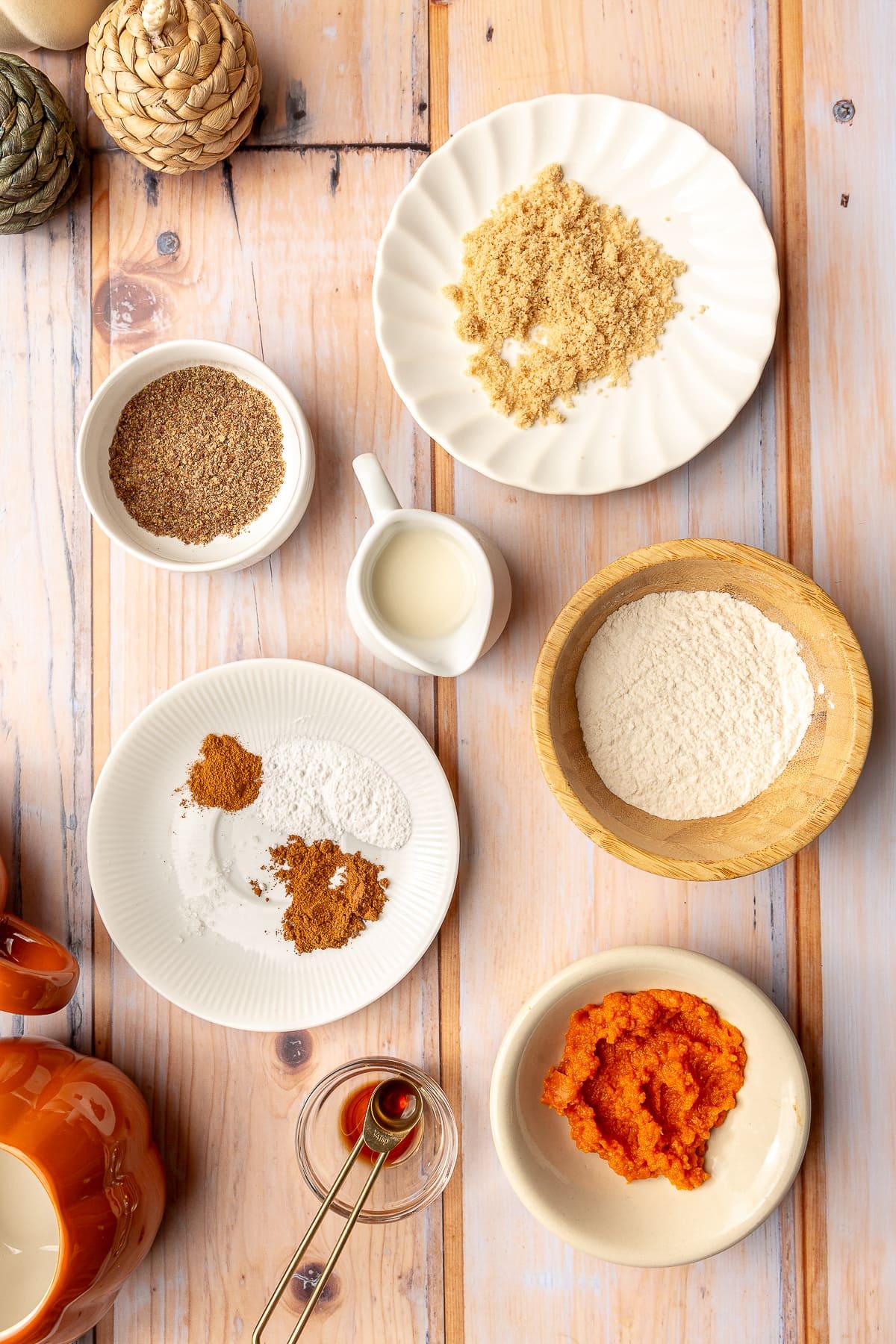 Pumpkin Mug Cake ingredients