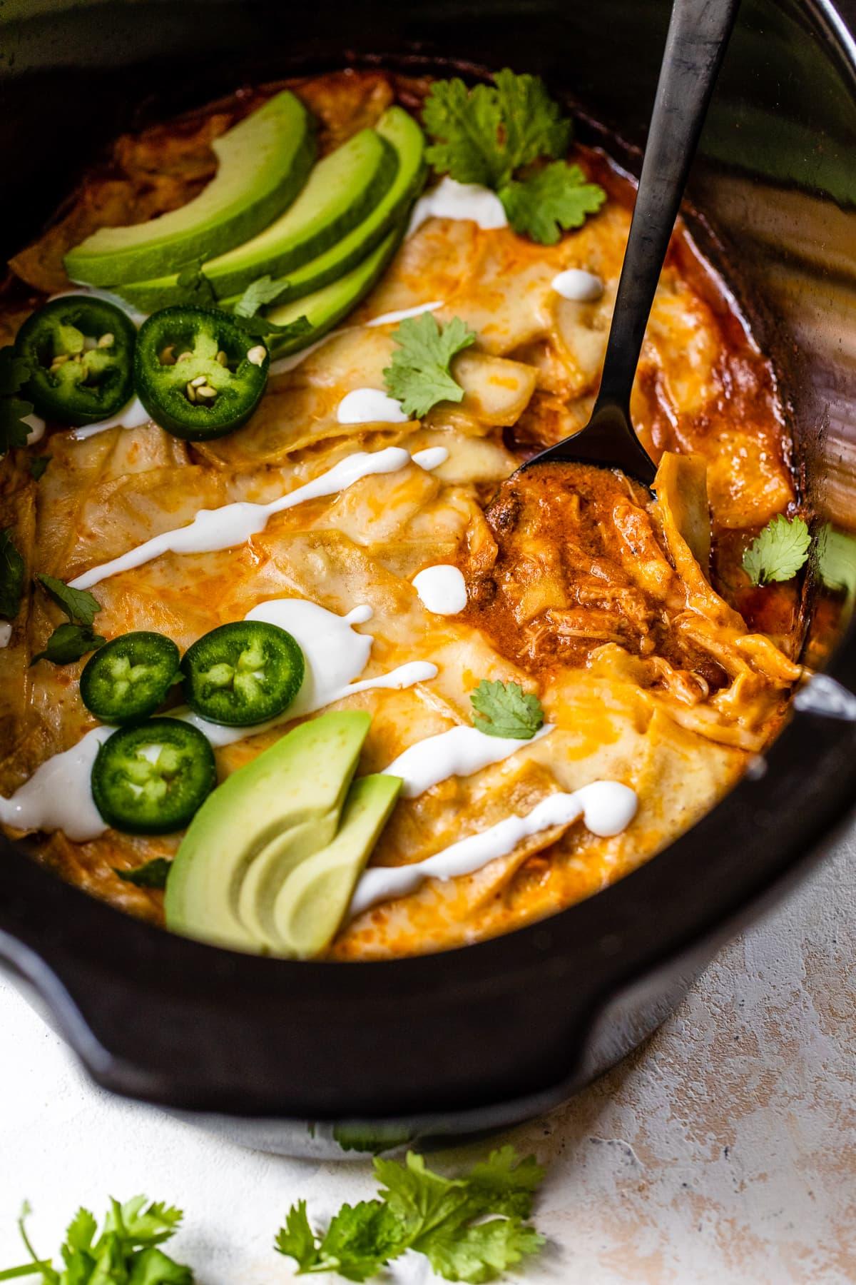 Crock Pot Enchilada Casserole