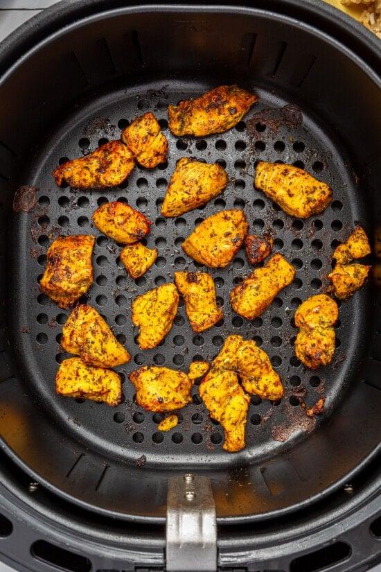 Chicken breast in the air fryer basket