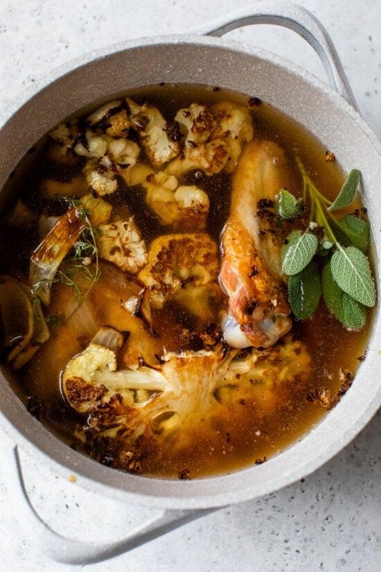 turkey stock from roasted wings