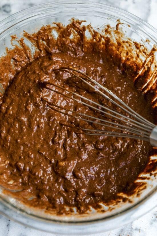 chocolate banana bread batter