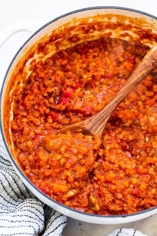 Vegan Lentil Bolognese Sauce