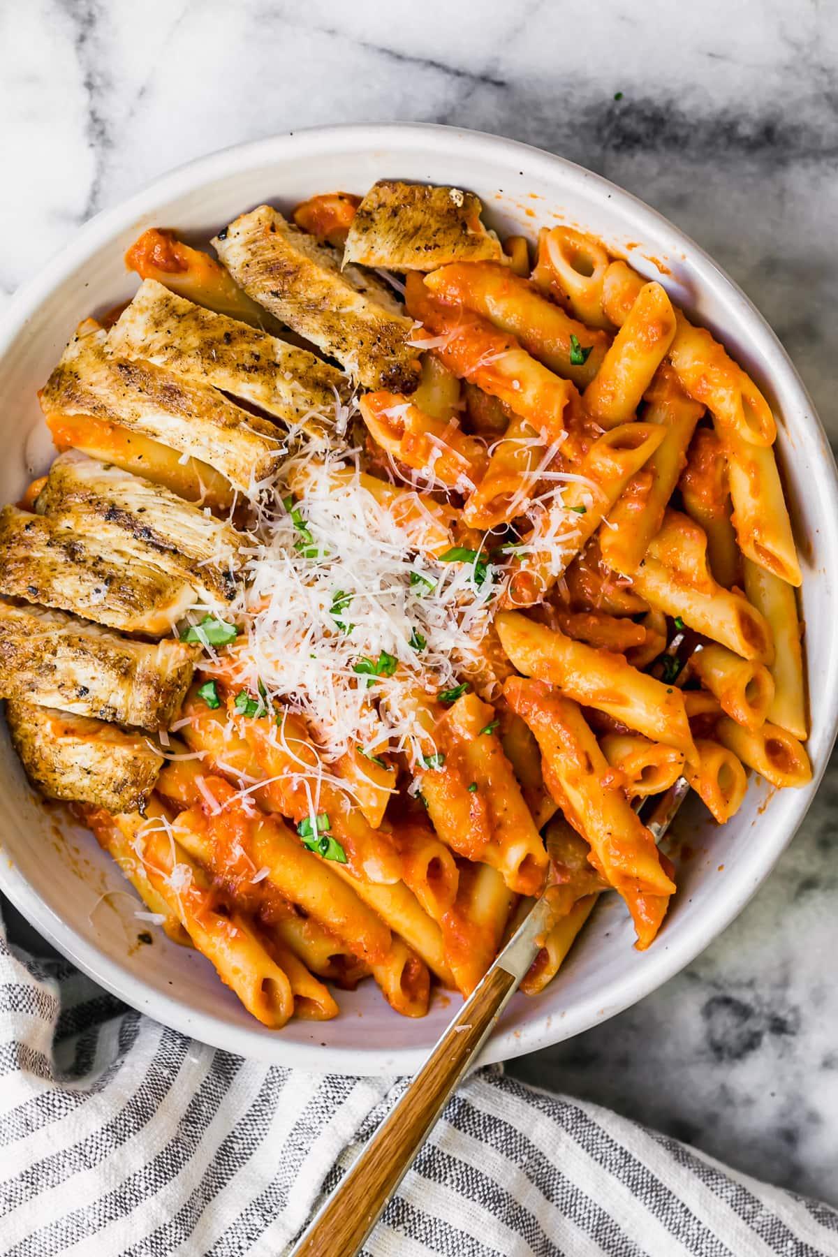 Penne alla Vodka with Chicken