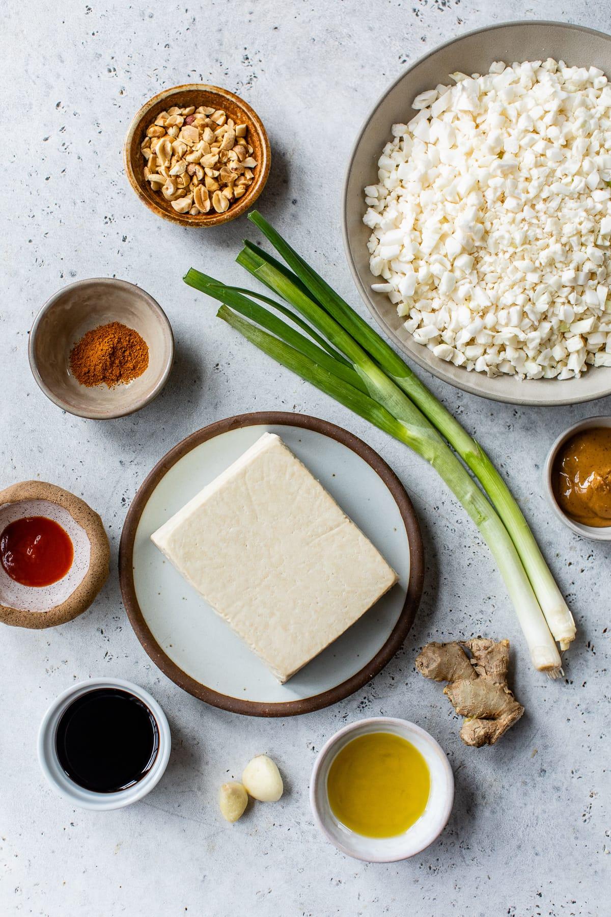 Peanut Curry Tofu Ingredients