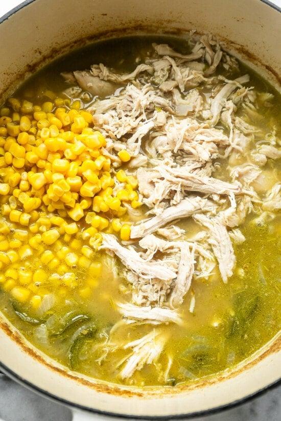 corn, chicken and chili