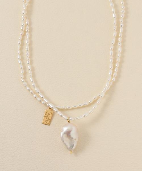 ネックレス 【HERMINA ATHENS】 CALINI BAROQUE PEARL LAYERED ネックレス